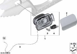 FILL-IN FLAP diagram for BMW 3 Series F30 LCI 340i