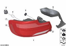 REAR LIGHT diagram for BMW 2 Series F22 LCI 230i
