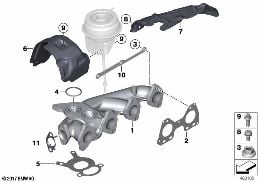 EXHAUST MANIFOLD-AGR diagram for BMW 3 Series F31 LCI 325d