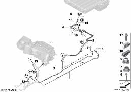Σωλήνες ψυκτικού μέσου υποδαπέδιοι diagram for BMW 3 Series F30 LCI 330e