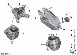ENGINE SUSPENSION diagram for BMW X3 G01 LCI 20i