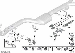 Abgassensorik / Sonde NOX / SCR diagram for BMW X3 G01 30dX
