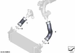 CHARGE AIR INDUCTION TRACT diagram for BMW 8 Series G14 Convertible 840dX