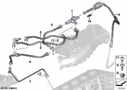 연료탱크 환기 밸브 diagram for BMW X3 G01 30iX