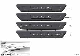 SEAT FUNCTIONS PASSENGER'S SIDE diagram for BMW 5 Series G30 520i