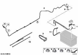 BATTERY CABLE/EARTH CABLE diagram for BMW 3 Series F31 328i