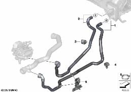Hadice chlazení diagram for BMW X3 G01 M40iX