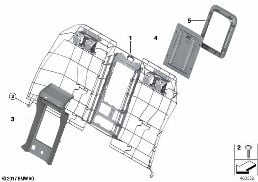 SEAT, REAR, SEAT FRAME, BASE SEAT diagram for BMW 7 Series G12 730LdX