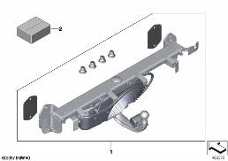 RETROFIT KIT, TR. CPL., ELEC. SWIVELING diagram for BMW 6 Series G32 GT 620d