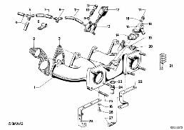 ระบบท่อร่วมไอดี diagram for BMW 5 Series E12 520