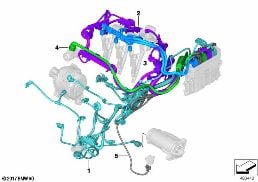 ENGINE WIRING HARNESS diagram for BMW 2 Series F46 Gran Tourer 218i