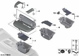ARMREST, CENTRE CONSOLE diagram for BMW 5 Series G30 LCI 530d