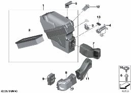 IN.マフラ/フィルターエレメント/HFM diagram for BMW X3 F25 20dX