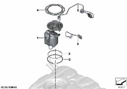 Brandstofpomp / Niveausensor diagram for BMW 5 Series G30 530e