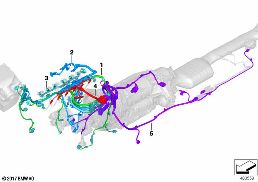 引擎電線束 diagram for BMW X4 G02 LCI 30dX