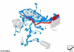 ENGINE WIRING HARNESS diagram for BMW X1 F48 20dX