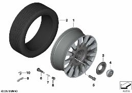 Ruota in lega leggera Styling 679 diagram for BMW Rolls-Royce Phantom RR11 Phantom