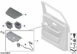 Cendrier de porte arrière diagram for BMW Rolls-Royce Phantom RR11 Phantom