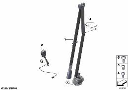 Cinto de segurança dianteiro diagram for BMW X2 F39 25iX