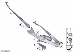 SINGLE WIPER PARTS diagram for BMW X3 F25 28iX