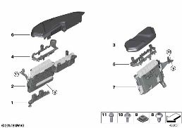 Kontrol ünitesi kutusu diagram for BMW 5 Series F90 M5 LCI M5 CS