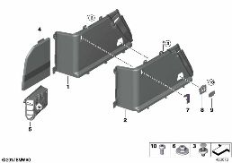 REVETEMENT DE COFFRE A BAGAGES gauche diagram for BMW 6 Series G32 GT 630i