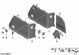 REVETEMENT DE COFFRE A BAGAGES droit diagram for BMW 6 Series G32 GT 630i