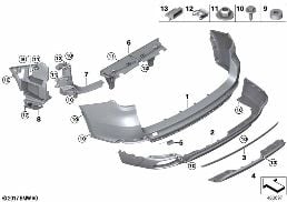 แผ่นปิด, ด้านหลัง diagram for BMW X5 F15 35iX