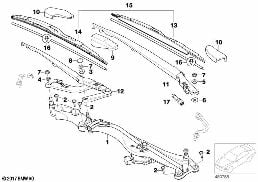 Elem. poj. instal. sprysk. szyb diagram for BMW 7 Series E65 745i