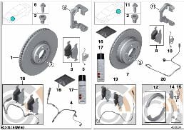 BRAKE SERVICE diagram for BMW X6 E71 30dX