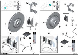 保养 制动器 diagram for BMW 5 Series F07 GT LCI 535dX