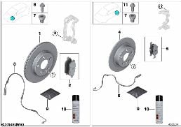 BRAKE SERVICE diagram for BMW X3 G01 20i