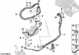 COOLANT LINES diagram for BMW X3 G01 20i