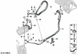 Chladicí potrubí diagram for BMW X3 G01 M40iX