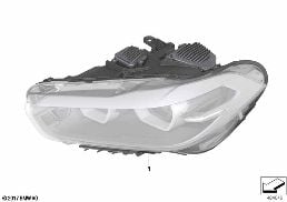 HEADLIGHT diagram for BMW X2 F39 20dX
