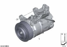 AIR CONDITIONING COMPRESSOR diagram for BMW 4 Series G26 Gran Coupé 430dX