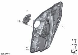 DOOR WINDOW LIFTING MECHANISM REAR diagram for BMW X3 G01 30i