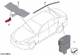 LED MODULE/FIBER-OPTIC CONDUCTOR/ECU diagram for BMW 5 Series G30 530i