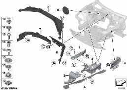 MOUNTING PARTS, ENGINE COMPARTMENT diagram for BMW 2 Series F22 228i