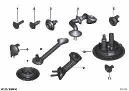Passes-câble divers diagram for BMW 5 Series E39 525td