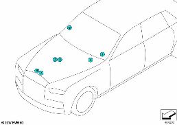 Varie targhette di segnalaz.anteriori diagram for BMW Rolls-Royce Phantom RR11 Phantom
