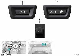 SWITCH FOR REAR LID ACTUATION diagram for BMW X3 G08 30iX
