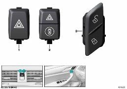 SWITCH, HAZARD WARNING/CENTRAL LOCKING diagram for BMW X3 G08 30iX