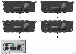 SEAT ADJUSTMENT SWITCH, DRIVER diagram for BMW X3 G08 30iX