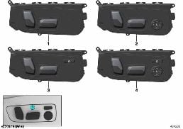SEAT ADJUSTMENT SWITCH, FR. PASSENGER diagram for BMW X3 G08 30iX