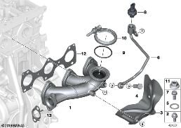 EXHAUST MANIFOLD-AGR diagram for BMW 2 Series F45 Active Tourer LCI 216d