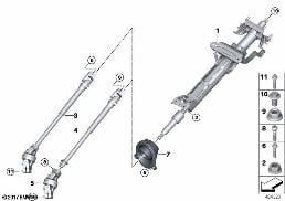 STEERING COLUMN MAN.ADJUST./MOUNT. PARTS diagram for BMW X3 G01 30eX