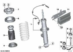 STRUT, REAR / VDC / CONTROL MODULE diagram for BMW X4 G02 30iX