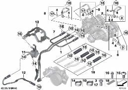 Система охлаждения турбонагнетателя diagram for BMW 5 Series F10 M5