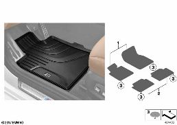FLOOR MATS, ALL-WEATHER diagram for BMW 6 Series G32 GT 620d